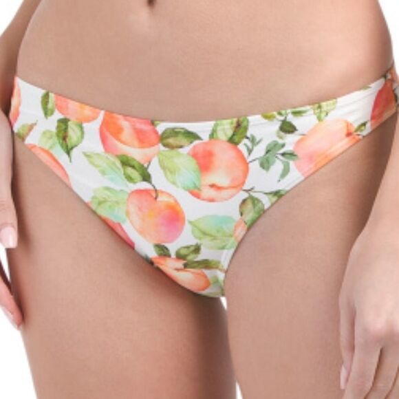 BCBG Generation Women's Peachy Lace Up Top & Ruched Bikini Bottom Size Large - Picture 5 of 16